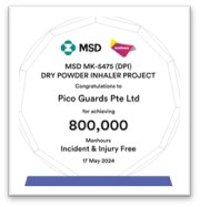 MSD Lendlease - 800,000 Manhours Incident & Injury Free 2024