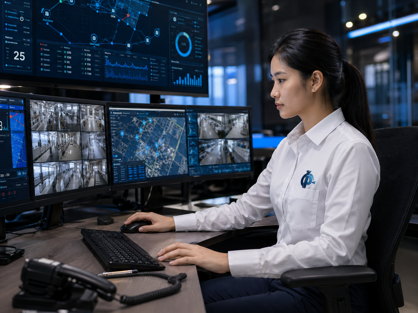 Security operator monitoring integrated dashboards